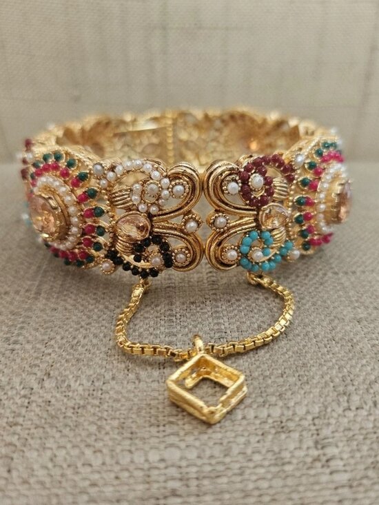 Jewelry - Fashion Bracelet Multi Color Beads Fancy Jewelry Traditional Bangle Wristband